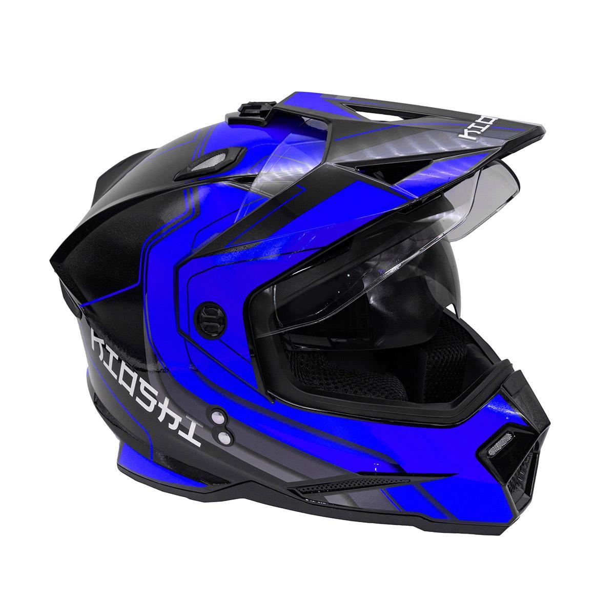 Шлем KIOSHI Fighter 802 мотард BLUE/BLACK