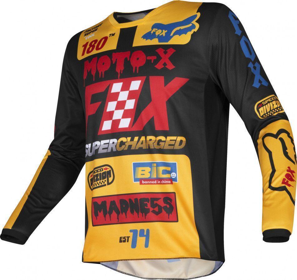 Мотоджерси детская Fox 180 Czar Kids Jersey Black/Yellow